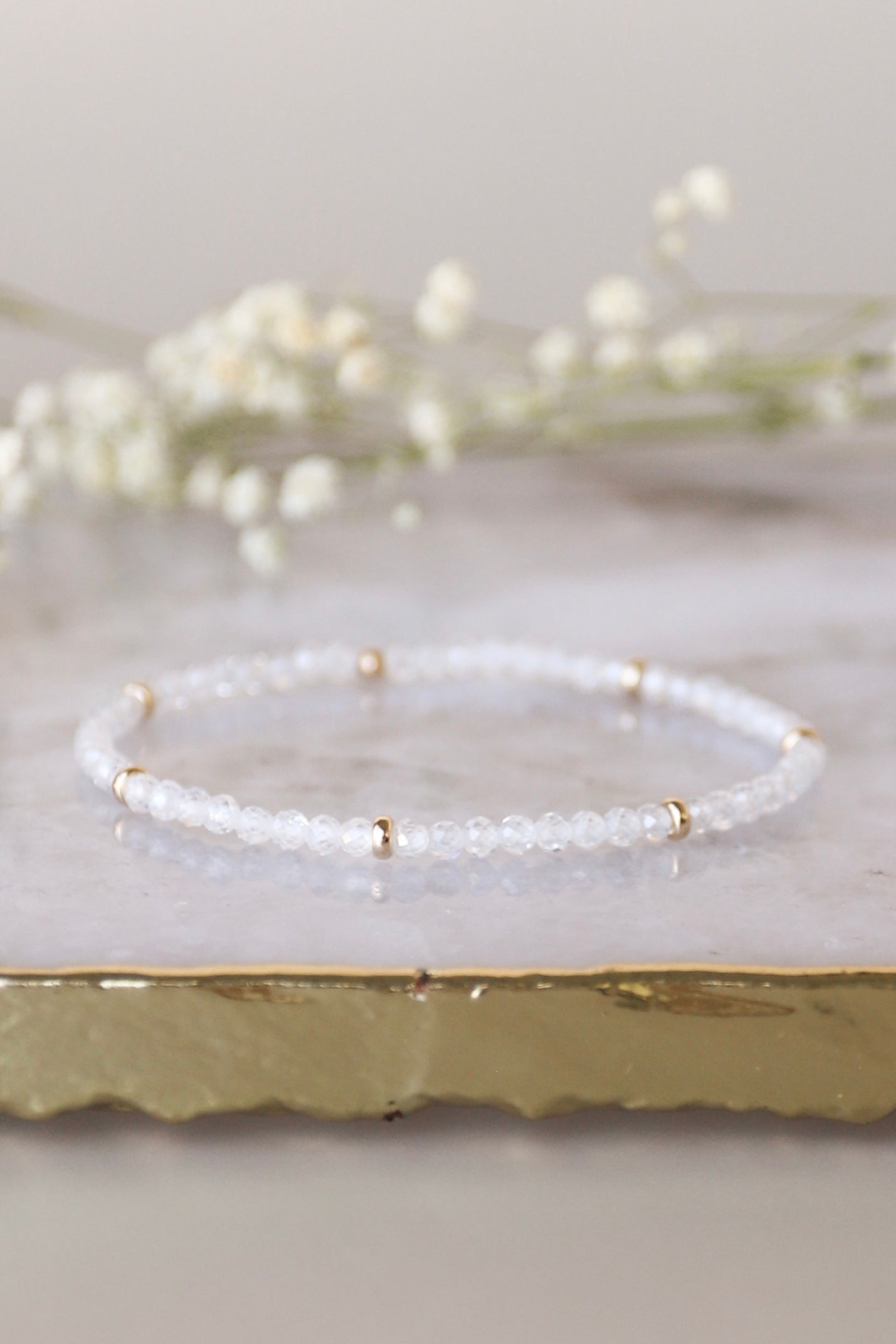 April Birthstone Bracelet: Crystal