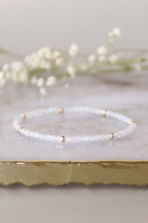 April Birthstone Bracelet: Crystal