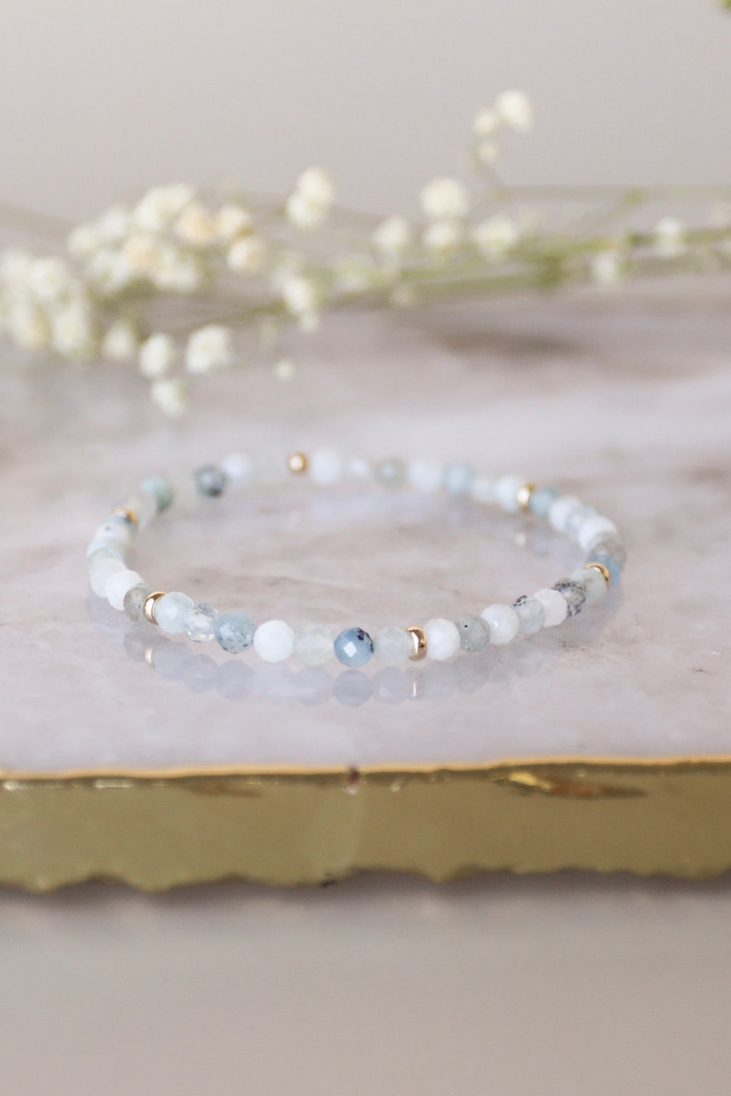 March Birthstone Bracelet: Aquamarine