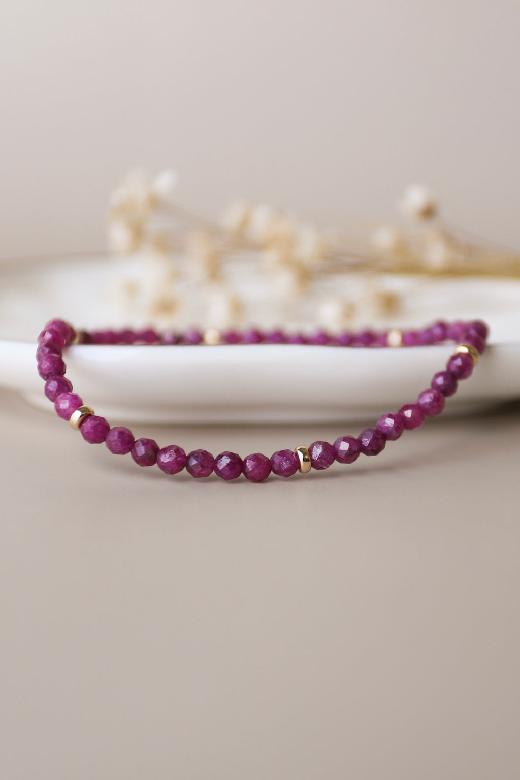 July Birthstone Bracelet: Ruby