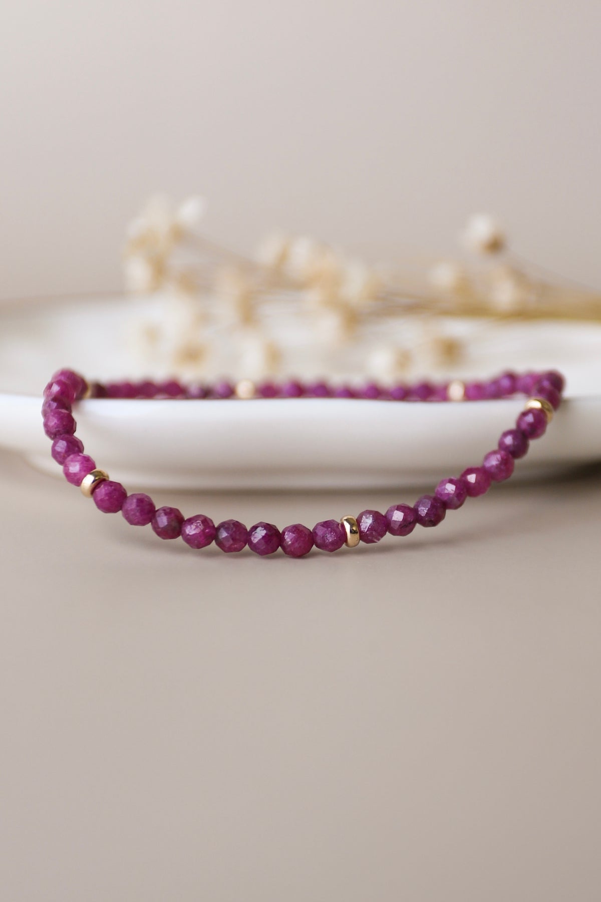 July Birthstone Bracelet: Ruby