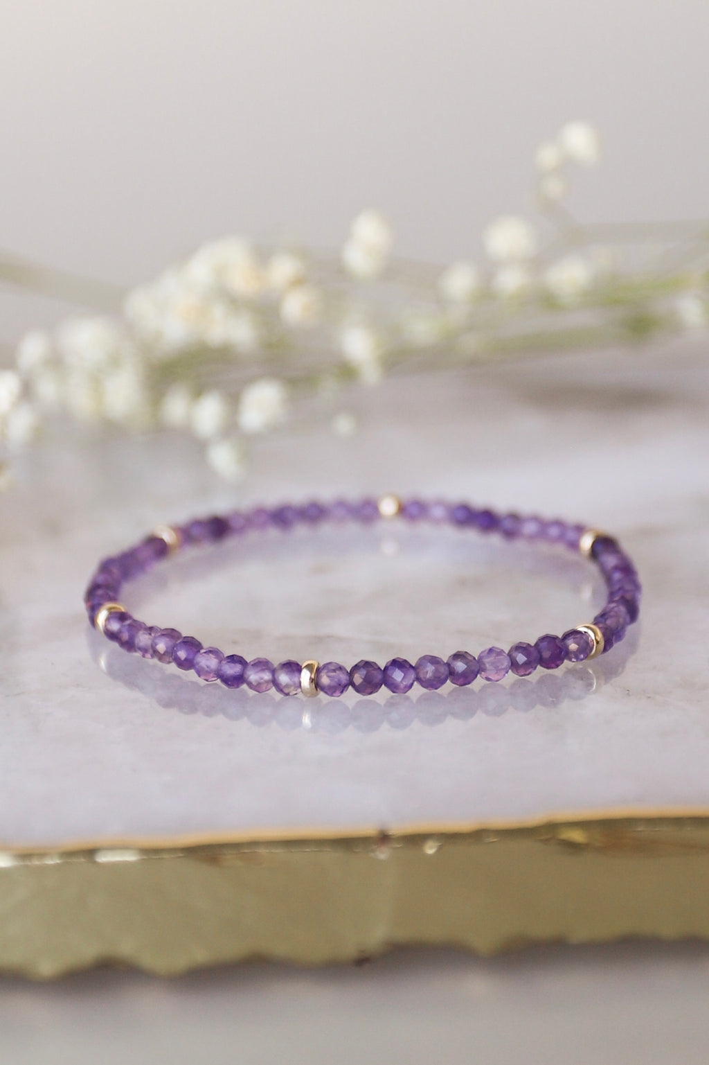 February Birthstone Bracelet: Amethyst