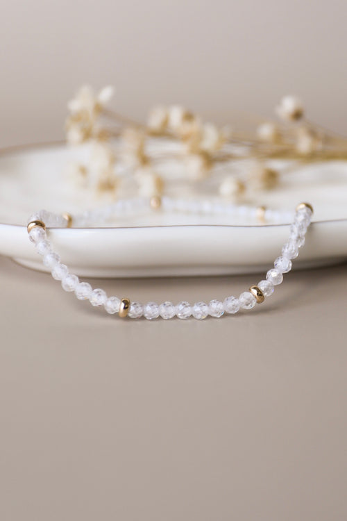 April Birthstone Bracelet: Crystal