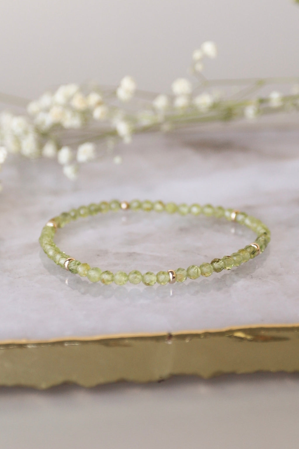 August Birthstone Bracelet: Peridot
