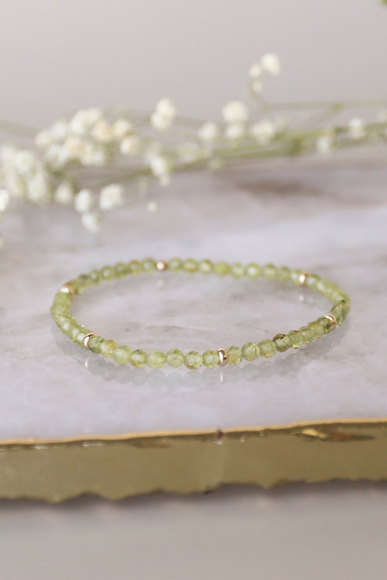 August Birthstone Bracelet: Peridot