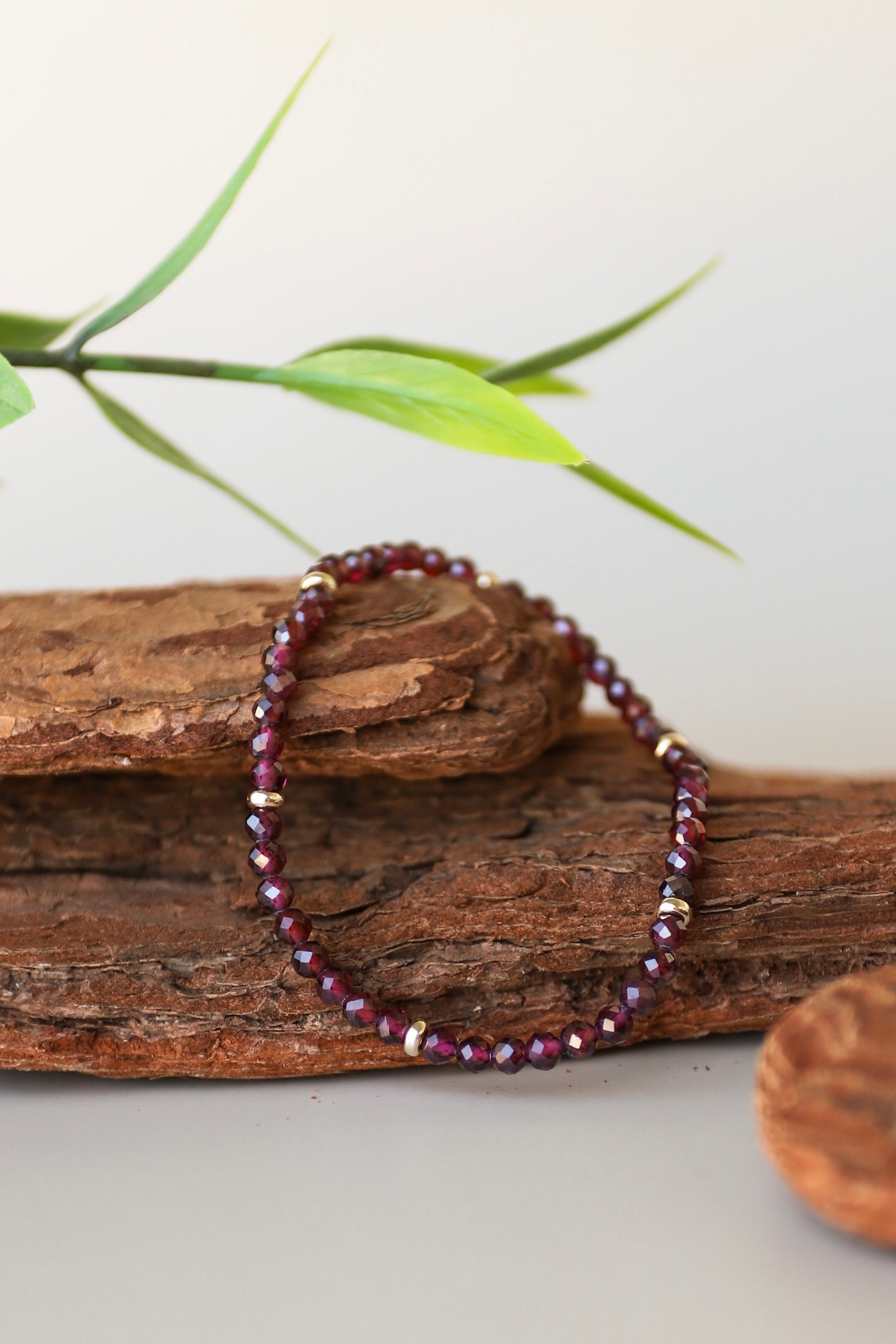 January Birthstone Bracelet: Garnet