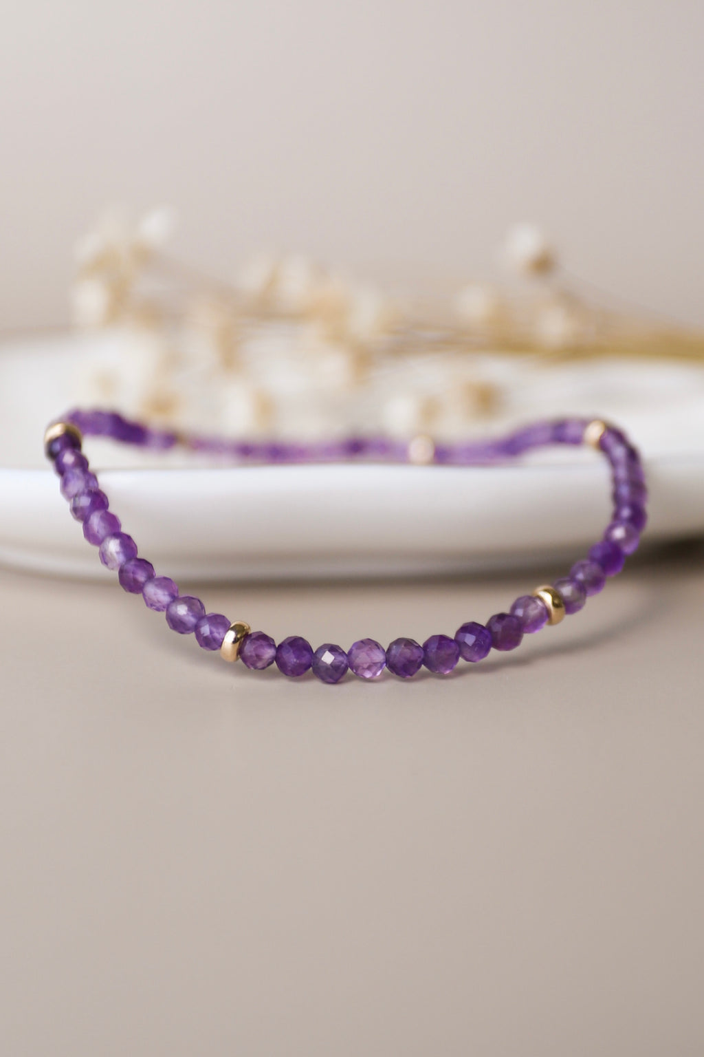 February Birthstone Bracelet: Amethyst