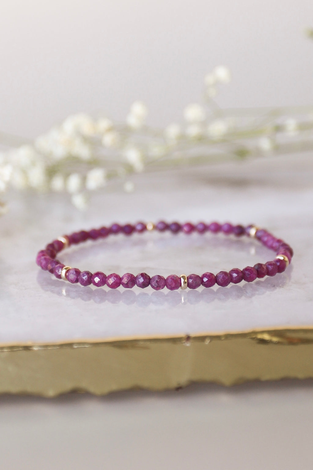 July Birthstone Bracelet: Ruby