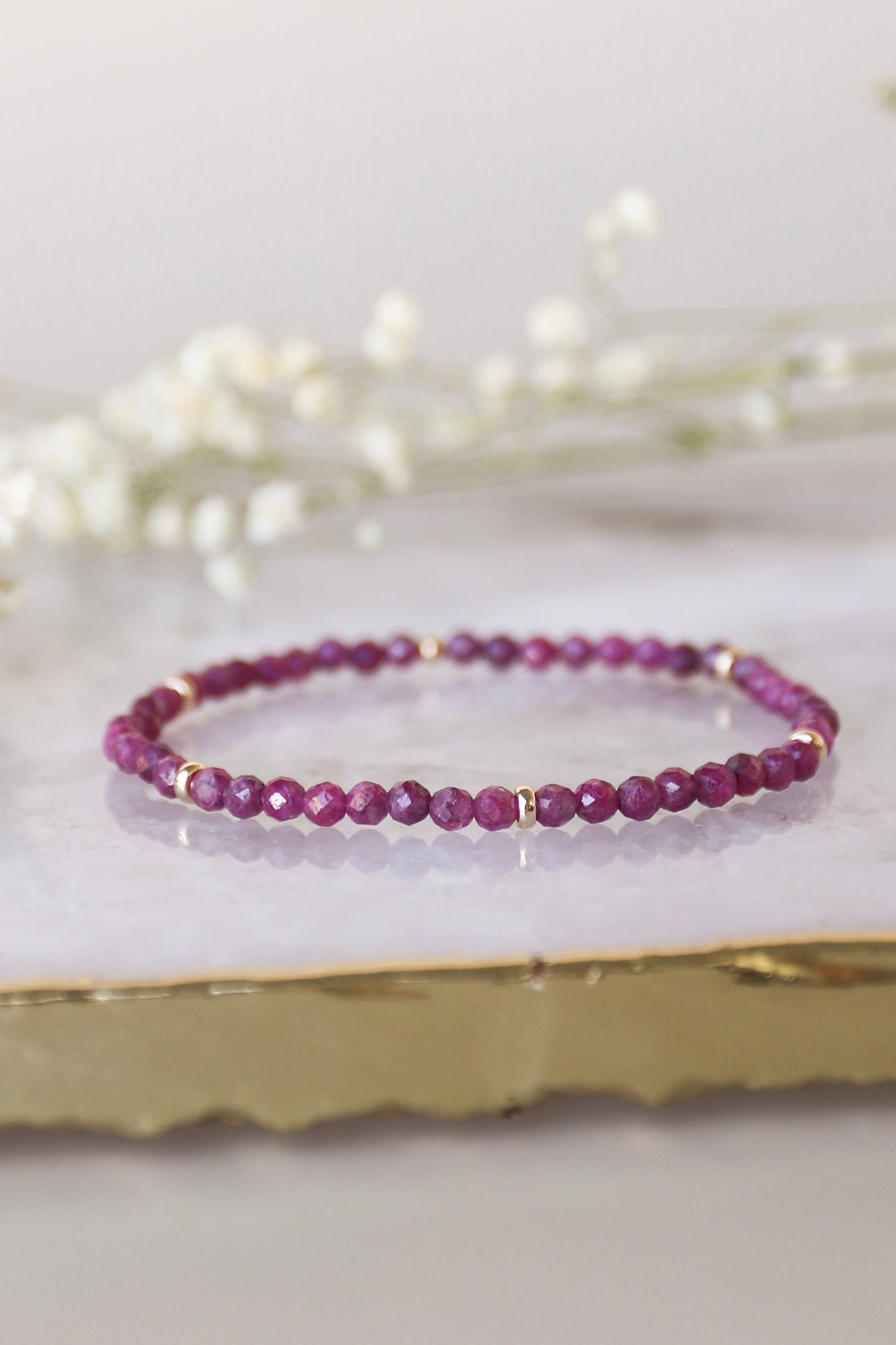 July Birthstone Bracelet: Ruby