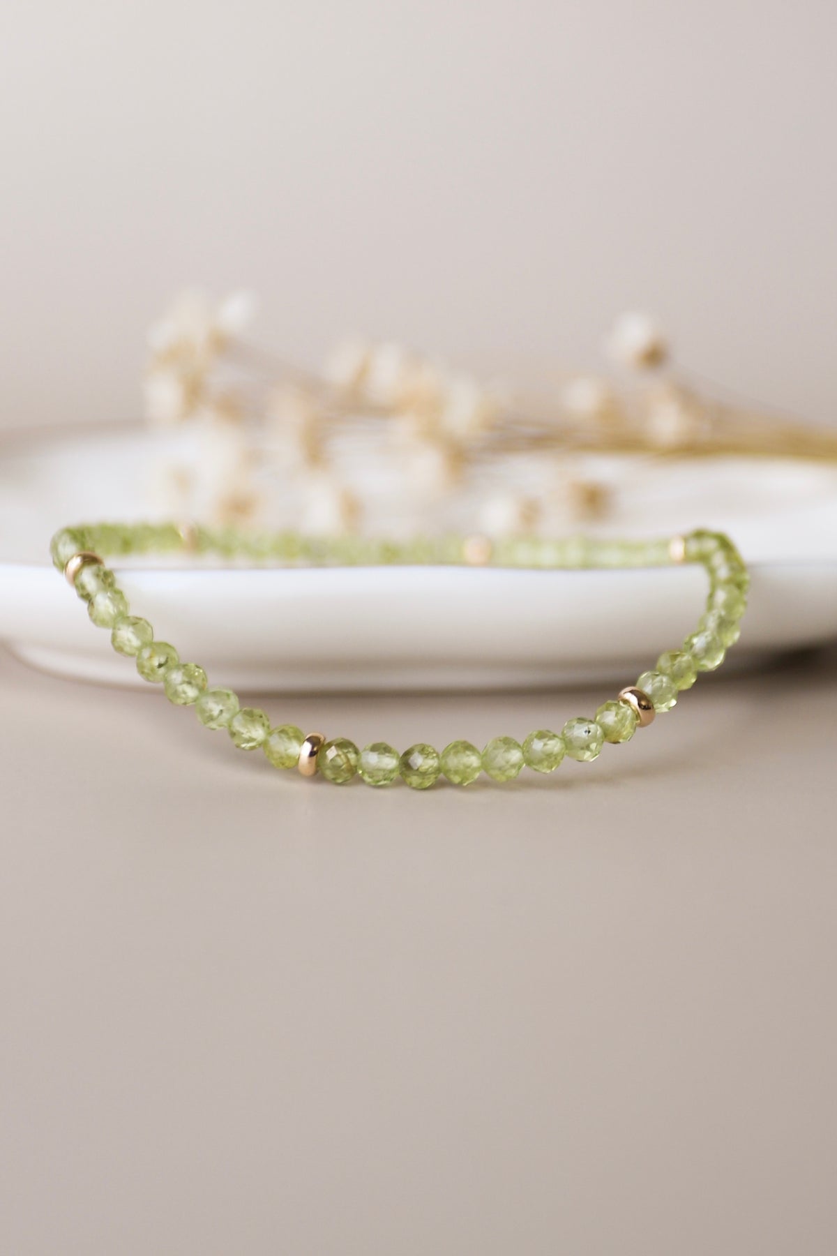 August Birthstone Bracelet: Peridot